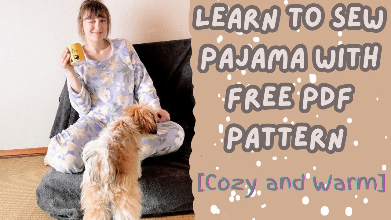 How to Sew a Winter Pajamas Set with a Free PDF Pattern Easy Sewing DIY ...