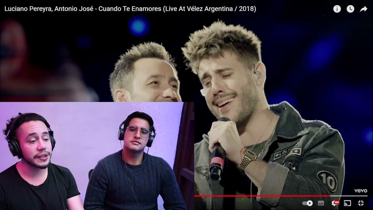 La peor REACCION - Luciano pereyra y Antonio Jose cuando te enamores