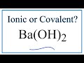 Barium Hydroxide Bonding Concepts