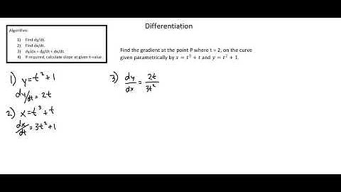 A-level Mathematics 9709: Parametric differentiation example 1