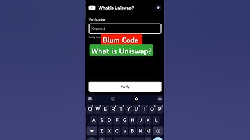 What is Uniswap? Blum code || Blum verify code Blum today youtube video code #shorts