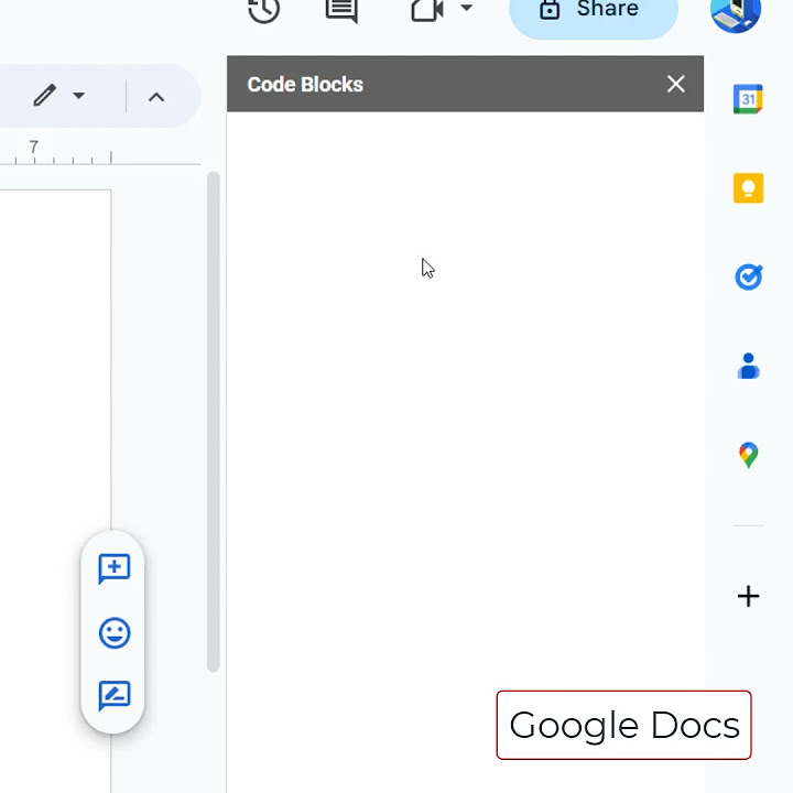 Google docs code blocks youtube
