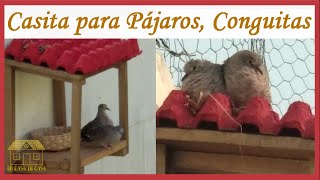 Como hacer una Casita de Madera para Aves , Conguitas Tortolitas Torcacitas.