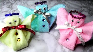 Make an Angel from Towel ~ Easy Step by Step TOWEL ANGEL TUTORIAL ~ DIY Christmas Craft gift Idea
