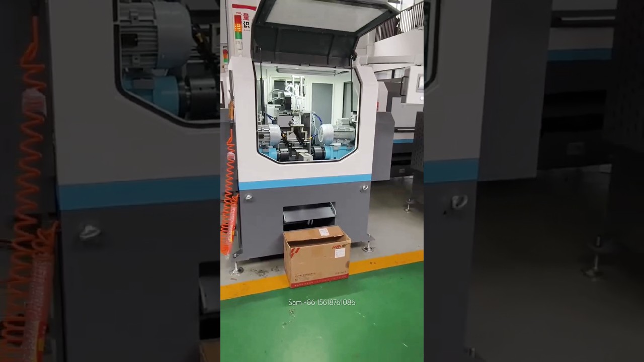 Automatic chamfering machine for tube double end internal, external and facing chamfering