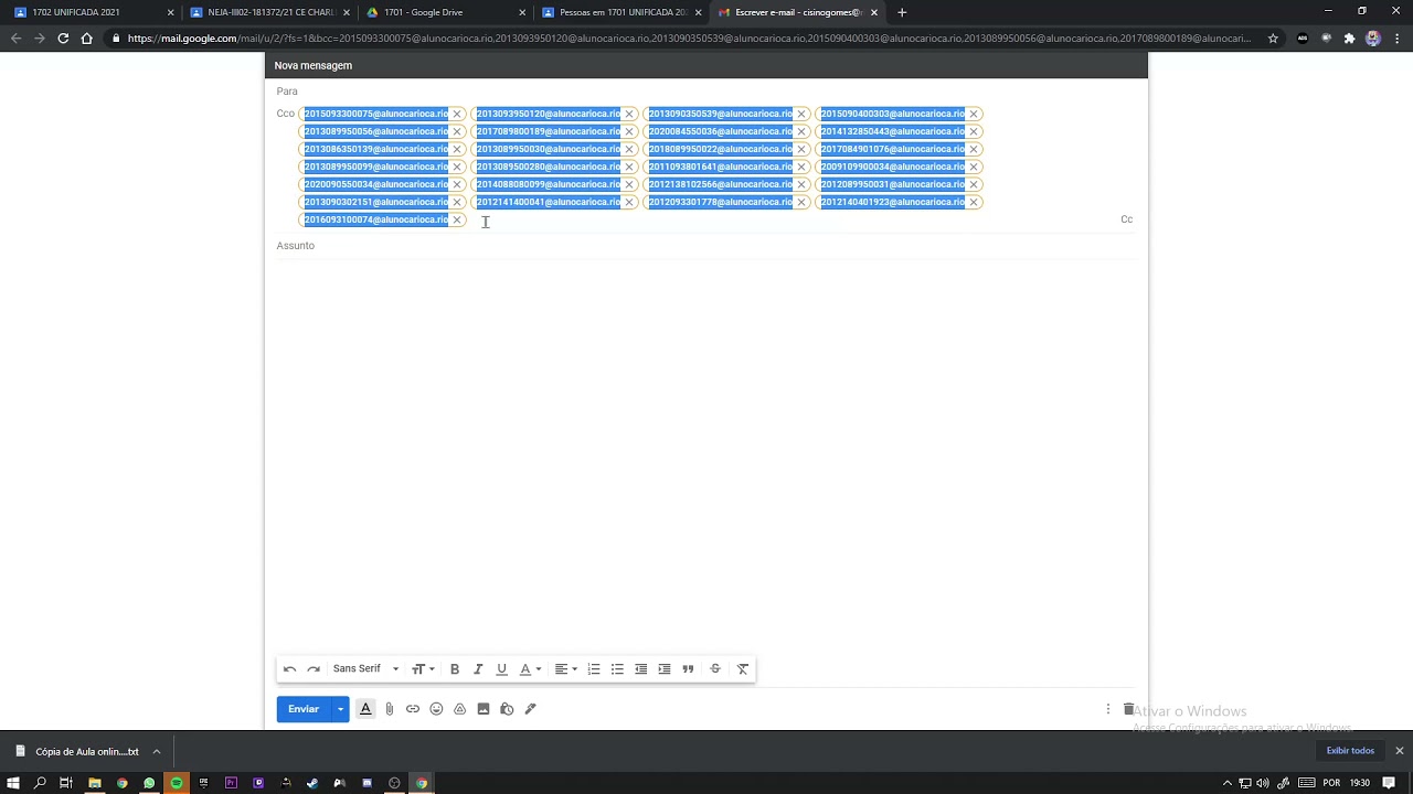 Usando o Google drive para compartilhar arquivos com os alunos.
