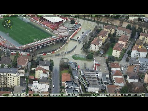 Le impressionanti immagini dell'alluvione a Vicenza: il video dall'elicottero