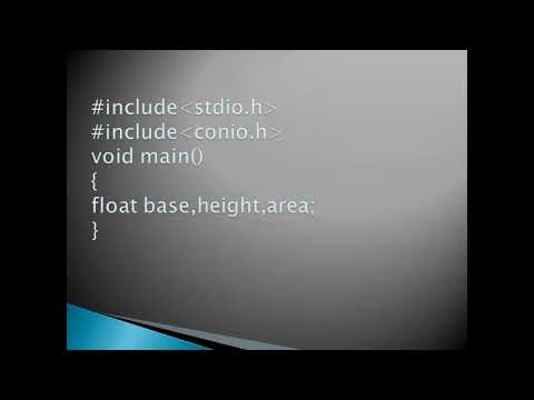 Write a program that inputs base and height from the user and calculate area of triangle in C