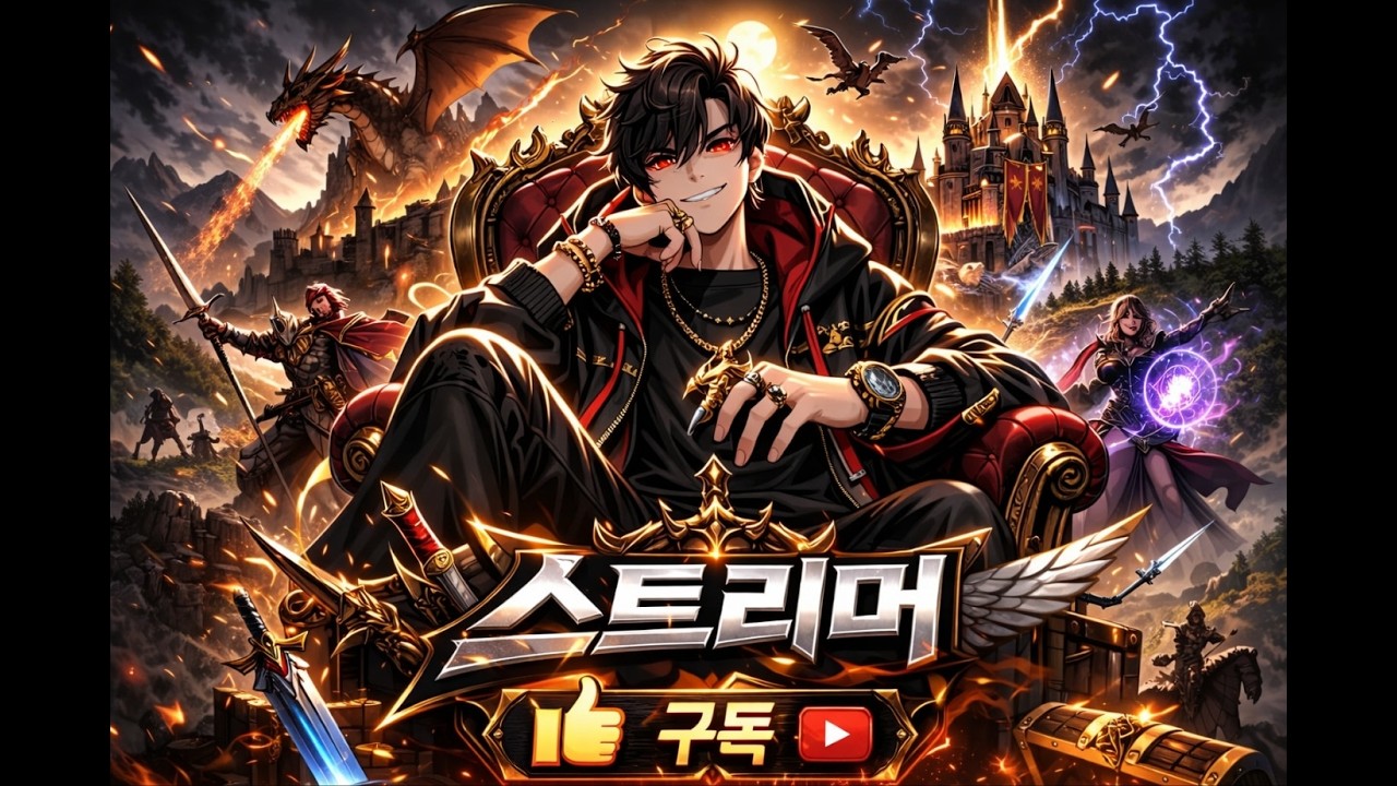 (리니지클래식) 가드리아 스트리머혁이  서버최초 트리플이 저희연합에서 나왔네요! 축하드립니다 4일차 방송