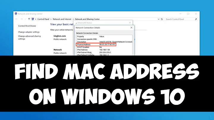 Find MAC address on Windows 10