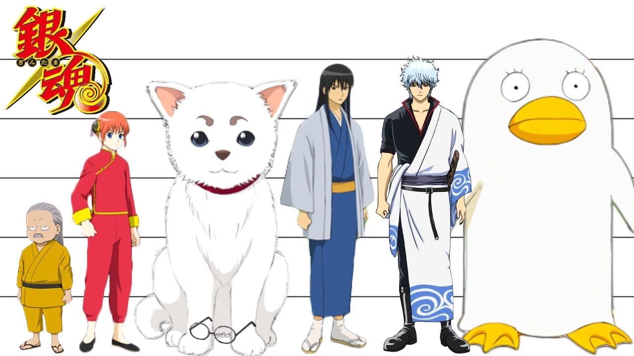 Gintama | Characters Height Comparison - YouTube