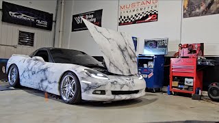 2005 C6 LS2 with BTR stage 3 cam hits dyno