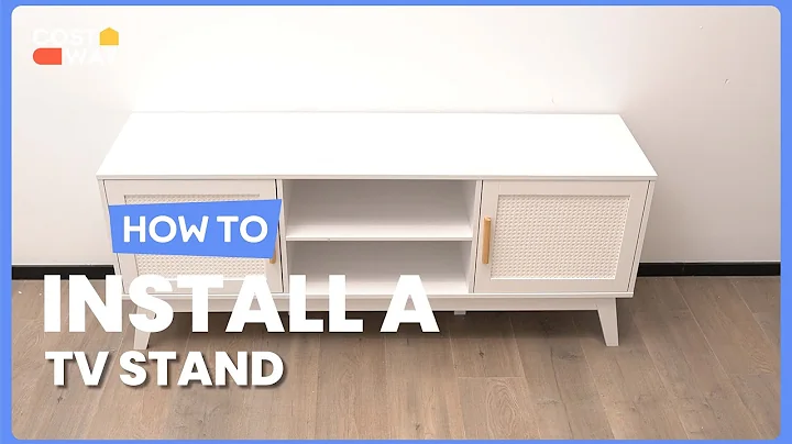 How to Install the TV Stand Entertainment Media Console with Cabinets | HV10264 #costway #howto