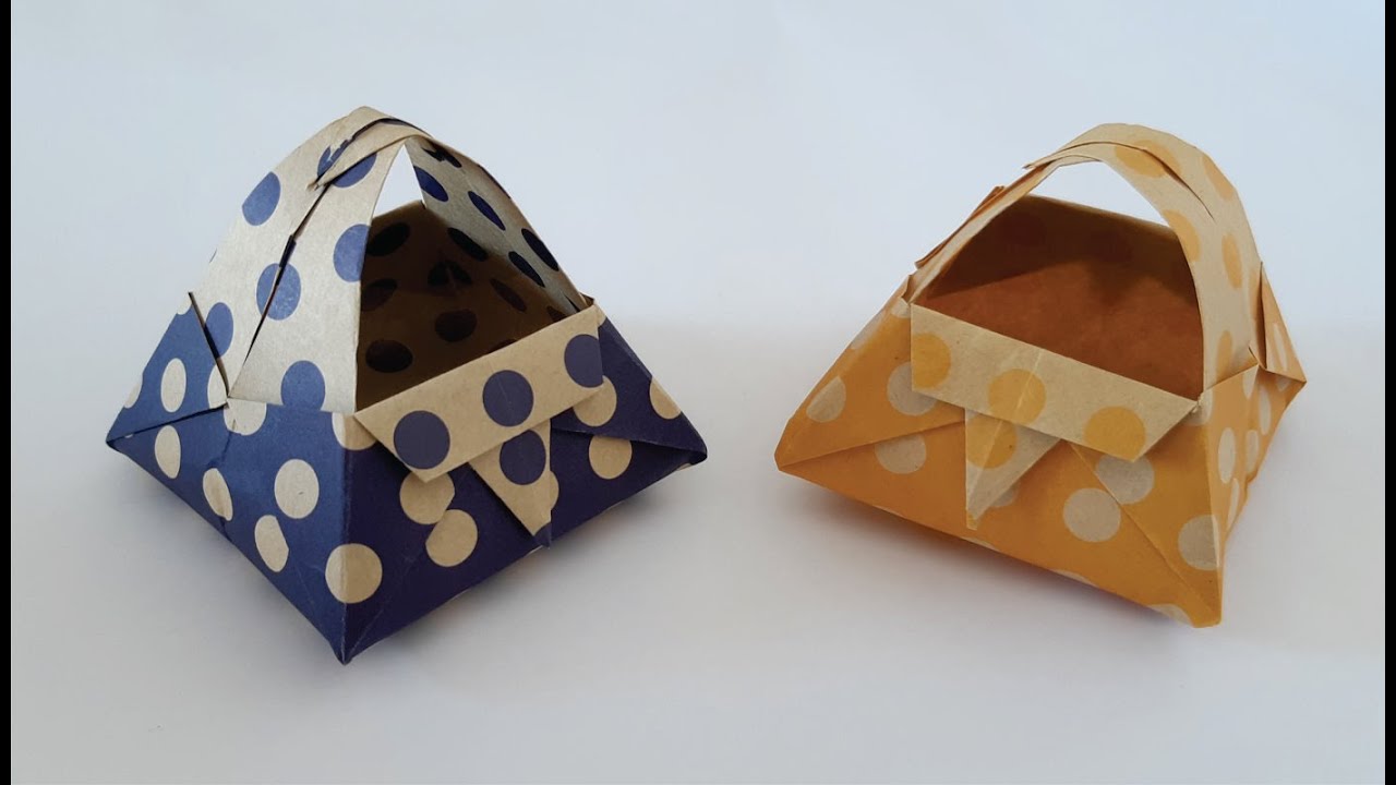 Origami Paper Art How to Make an Easy Origami Basket 👜 DIY 👜 Cesta de