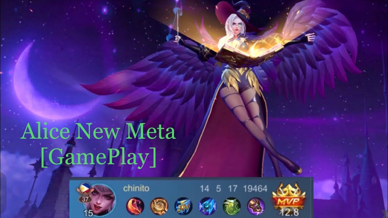 MLBB - Alice new Meta Gameplay [MVP] - Late Game Hero and Equips