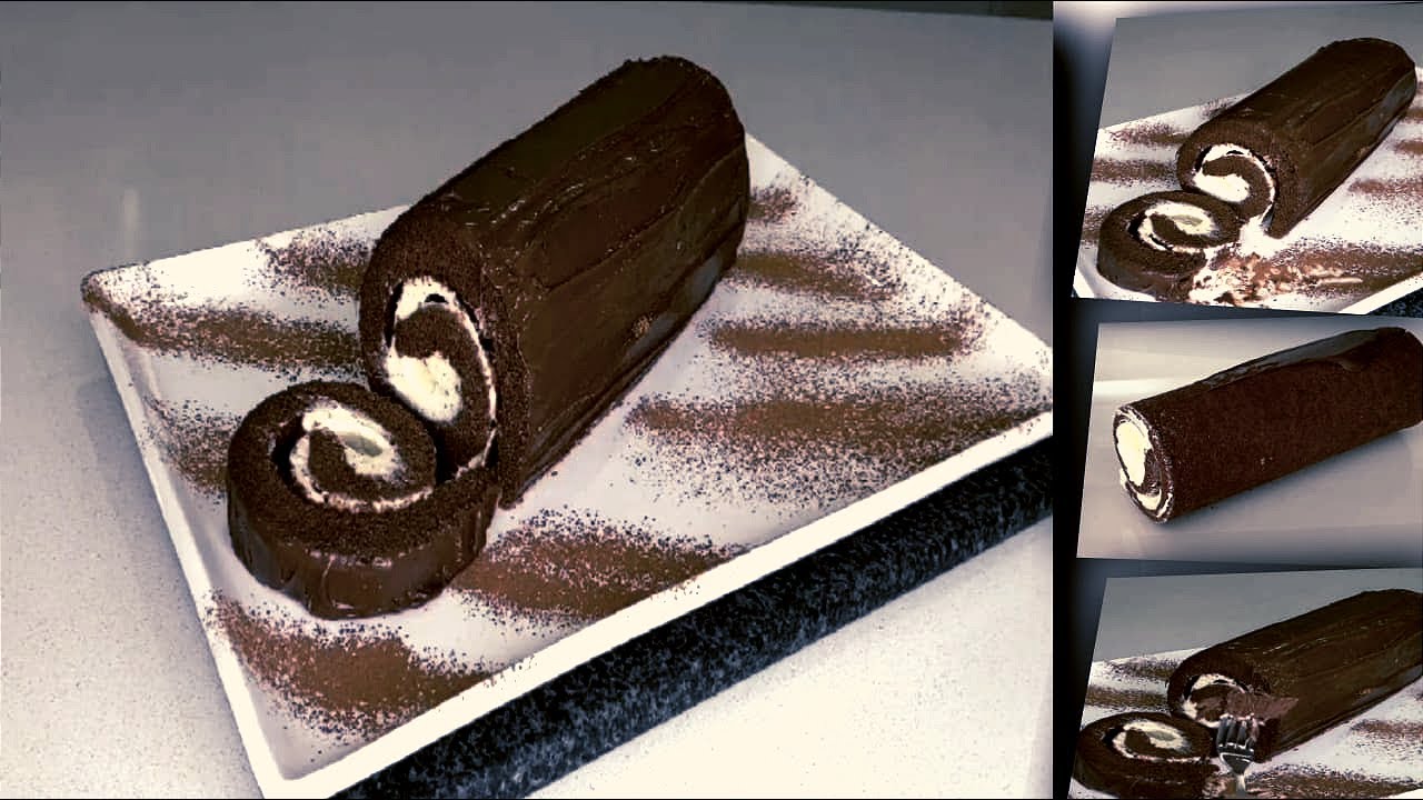 Chocolate Swiss Roll Easy Recipe Hindi Urdu Chocolate cake YouTube