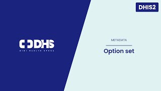 Option set DHIS2