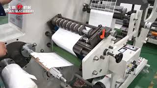 DBFQ-320B full rotary #diecutting #slitting machine with #autowebguide for blank #label