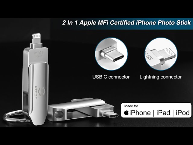 Apple MFi Certified 128GB Memory-Thumb-Drive-iPhone  USB-Memory-Drive-for-iPhone Apple-iPhone-Storage-Flash-Drive USB C OTG  Pendrive Android Backup