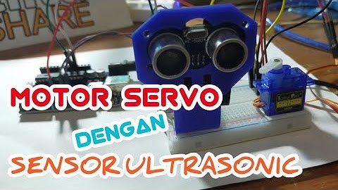 Motor Servo with Ultrasonic Sensor HC-SR04 Arduino
