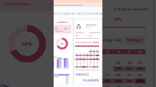 Muốn năng suất hơn 200%? Bắt đầu từ việc lập kế hoạch tuần thông minh 📅👉🏿 #templatetienich  #excel