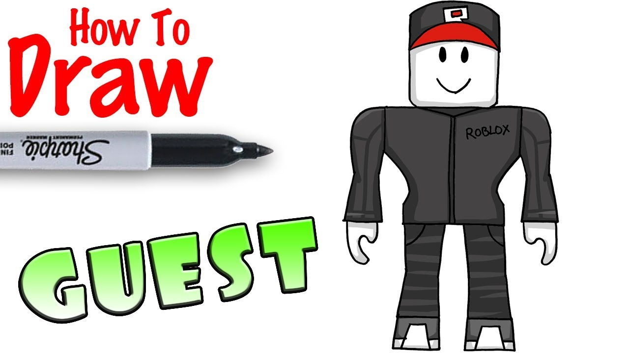 How To Draw The Guest Roblox Youtube