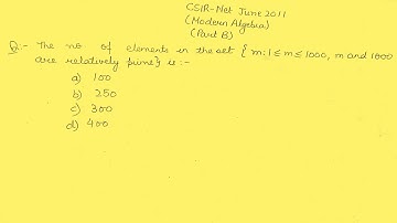 CSIR NET JUNE 2011 (PART 4) (MODERN ALGEBRA)