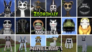 ZOONOMALY vs ZOONOMALY MOBILE vs ZOONOMALY Minecraft All Monster Jumpscares