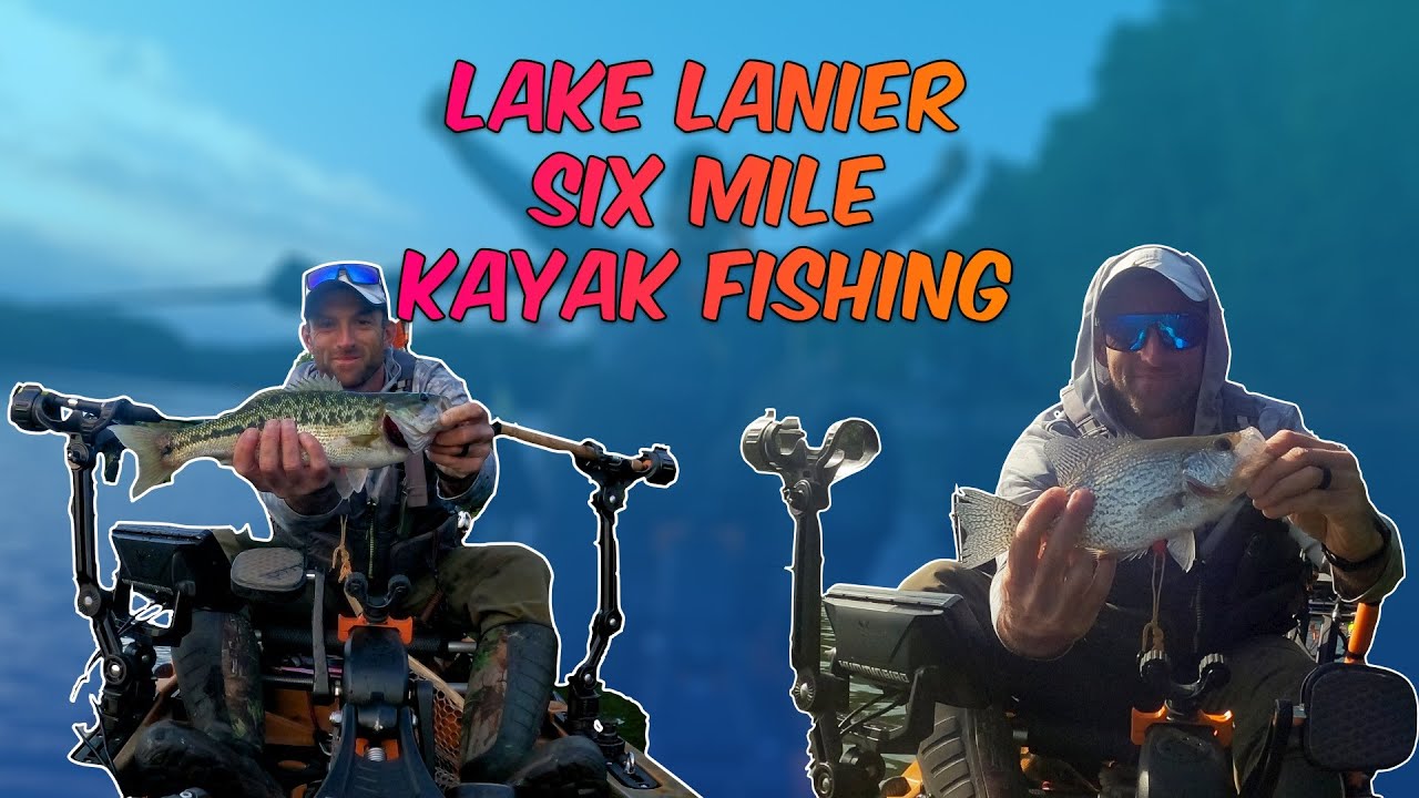 Crappie, Bass, and Catfish Kayak Fishing, Lake Lanier, Six Mile Pt. 1 🎣