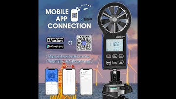 6000WM-APP Anemometer Bluetooth, Handheld Wind Speed