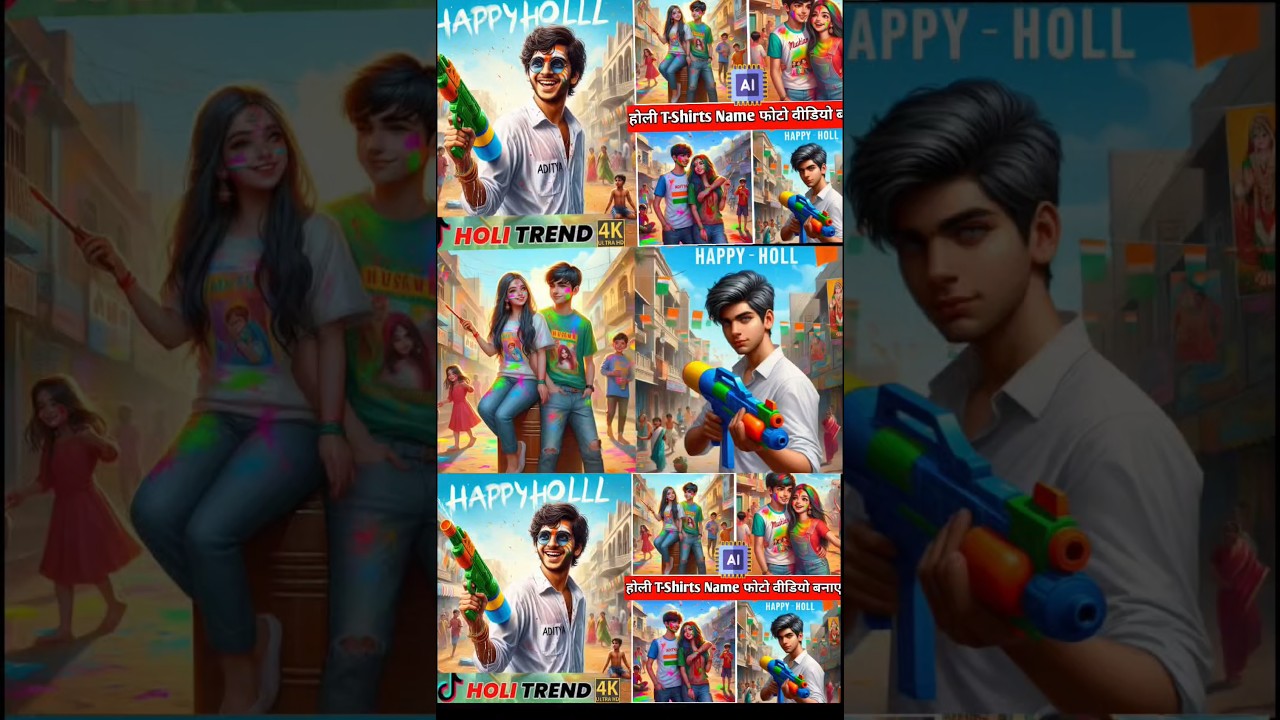 Holi trending ai image tutorial 2024 || holi viral photo editing ||  bing generator
