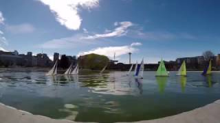 T37 Sailboat South Lake Union Pond Timelapse in 4K