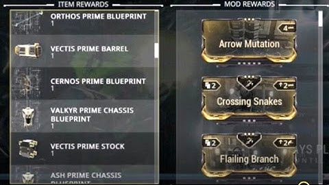 Warframe - Loot From 4 Hours Axi Fissure Survival