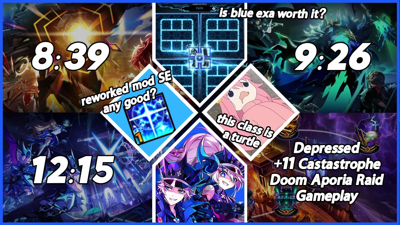 [Elsword NA/엘소드] Depressed +11 Catastrophe Doom Aporia Raid Gameplay 1-3 카타스트로피 / 둠 아포리아 레이드 3단계 플레이