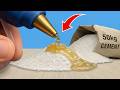 Why didn't I know this! HOT GLUE + WHITE CEMENT and you won't believe the results!