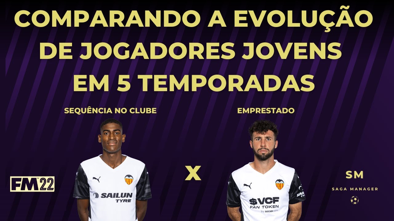 Comparando a evolução de jogadores jovens em cinco temporadas 