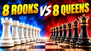 8 ROOKS vs 8 QUEENS — WHO WILL WIN ♜👑🔥