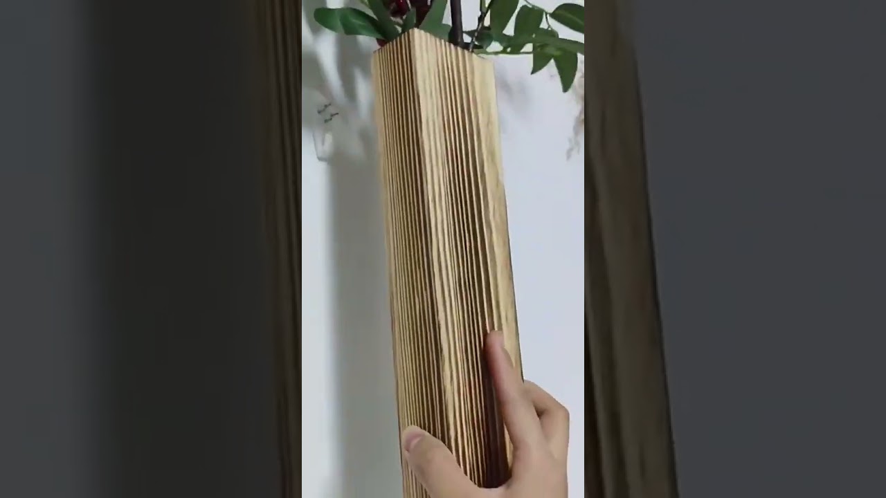 Wooden Wall Pocket Hanging Vases