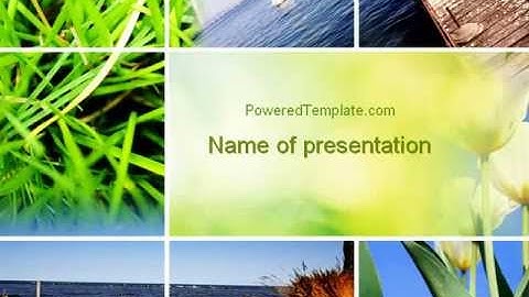 Summer Beach River PowerPoint Template by PoweredTemplate.com