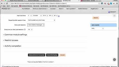 The Moodle Chat feature