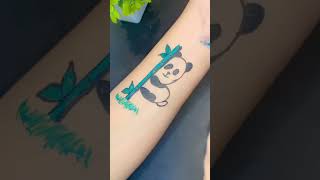 Simple panda tattoo #tattoo #trending #viral #shorts #diy #craft #panda  #kanpuriyatrendingfashion