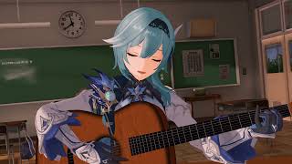 Eula Singing In Front Of Her Harem Genshin Mmd