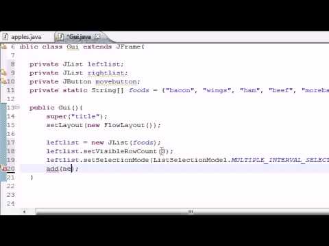 YouTube   Java Programming Tutorial   72   Multiple Selection List