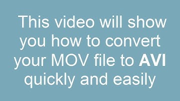 How to convert MOV to AVI