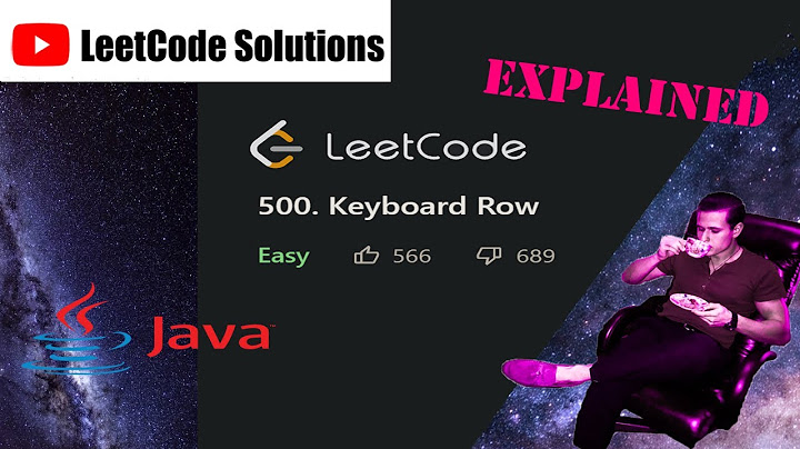 LeetCode 500. Keyboard Row Solution Explained - Java