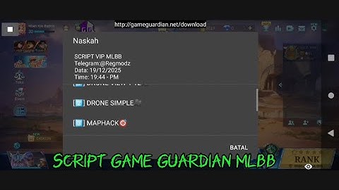SCRIPT GAME GUARDIAN MOBILE LEGENDS TERBARU