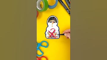 Solve Paper Craft Puzzle by Creepy Doll from Squid Game 🧩#squidgame2 #squidgame #papercraft #puzzle