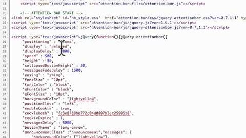 Attention Bar in iWeb