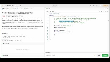 1425. Constrained Subsequence Sum (leetcode hard)