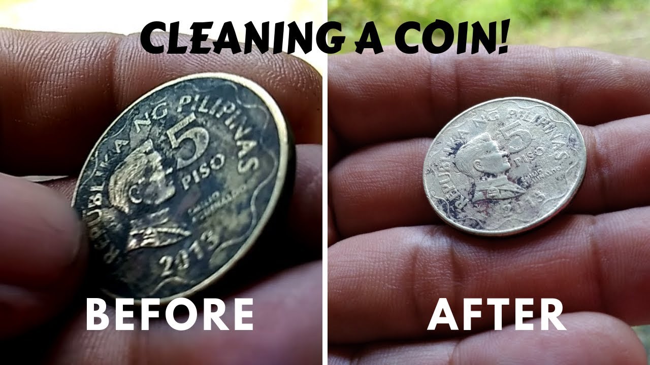 How to clean a dirty or rusty coin? YouTube